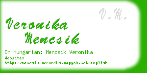 veronika mencsik business card